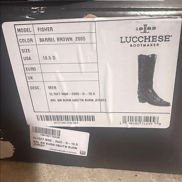 Lucchese Dark Brown and Tan Western Boots - Picture 2 of 5